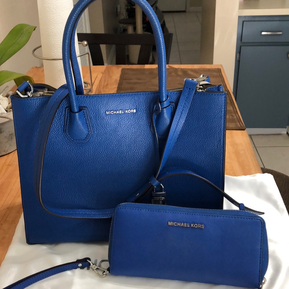 michael kors mercer satchel & continental wallet